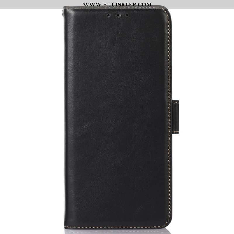 Etui Folio do OnePlus 10T 5G Funkcja Rfid Z Prawdziwej Skóry
